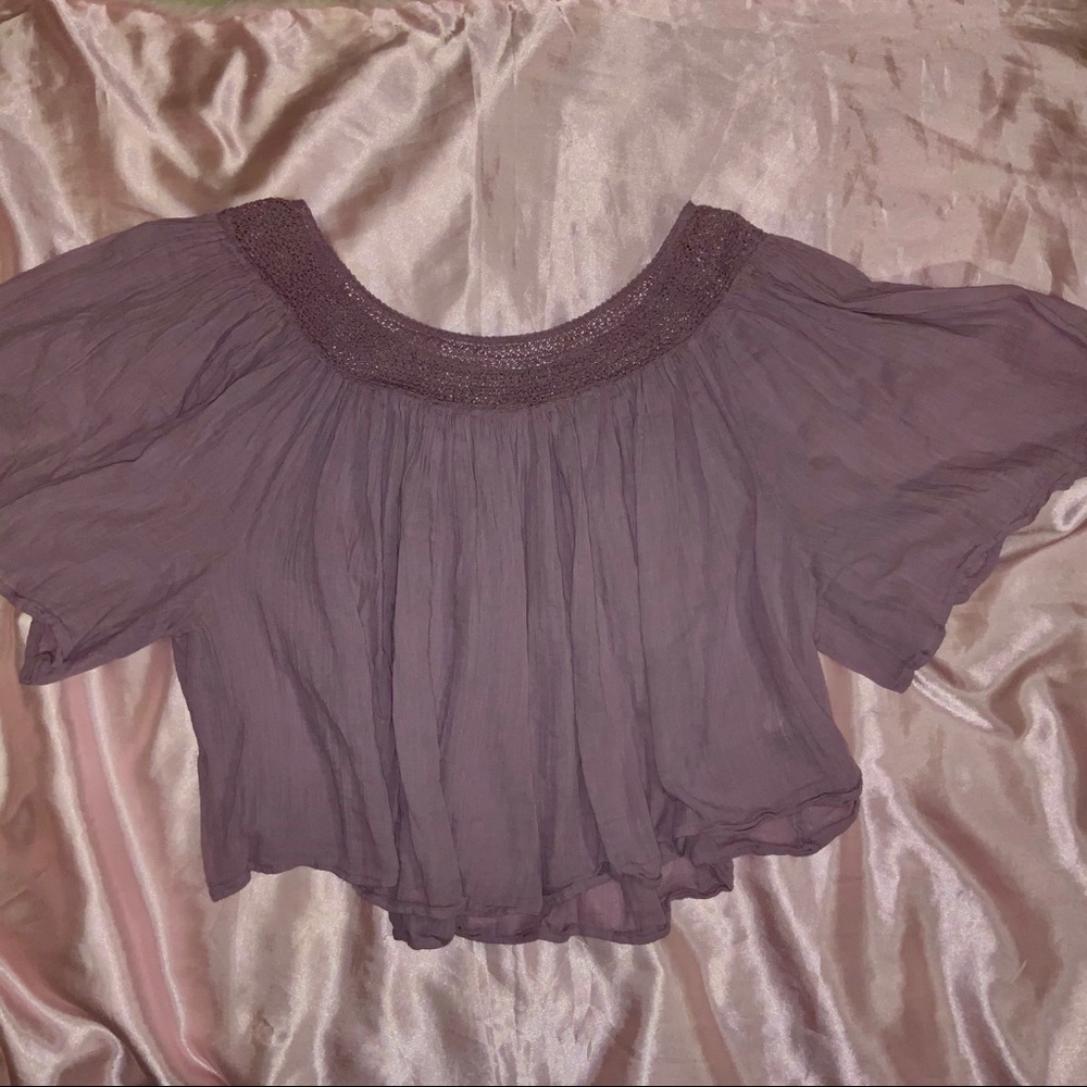 NEW Lucky Brand off the shoulder lavender top